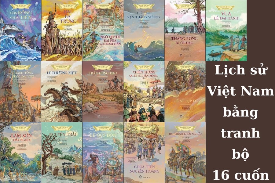 Lịch sử Việt Nam bằng tranh – Bản Màu (Hộp 16 Cuốn)